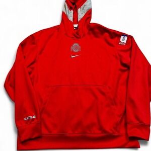 Nike center check‎ Ohio State Buckeyes red hoodie size large